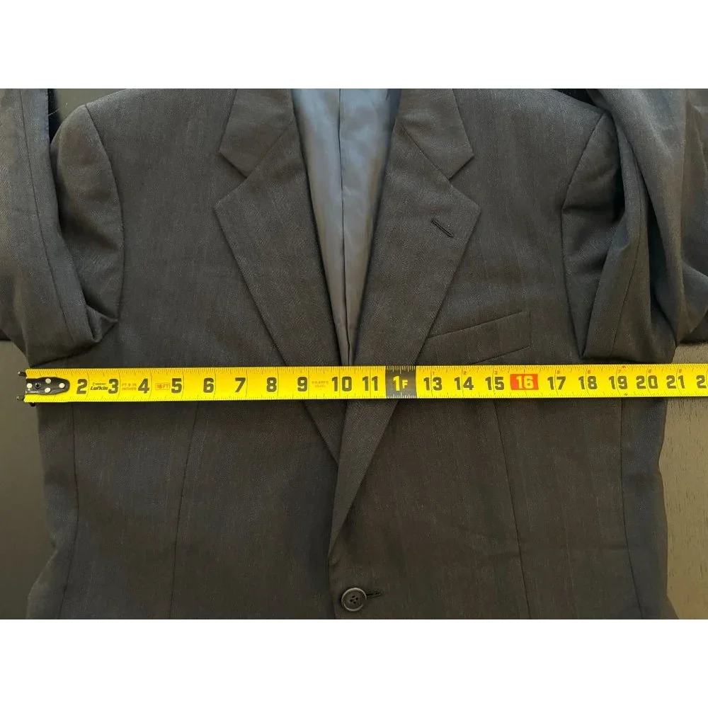 VTG Hickey Freeman Loro Piana Wool Sport Coat Men 41S‎ Herringbone Jacket Blazer
